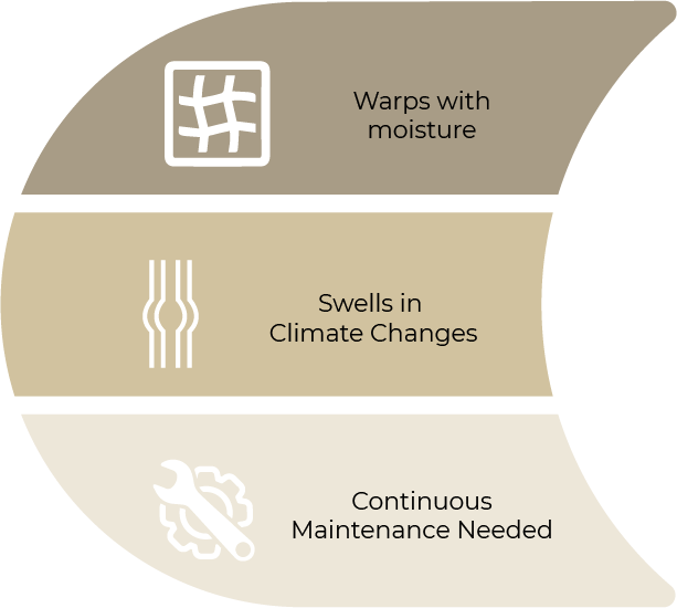 Disadvantages of using wood